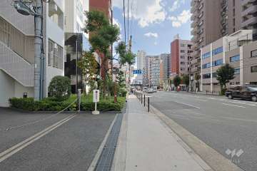 敷地の西側前面道路（北側から）
