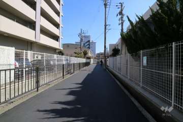 敷地南側の前面道路