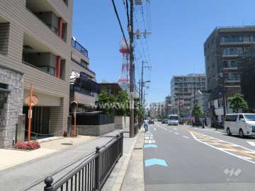 敷地南側の前面道路