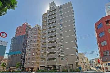 プレサンス玉造駅前ルージュの外観（北西側から）