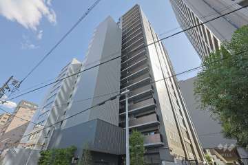 プレミストタワー大阪上本町の外観（北西側から）
