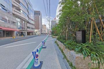 敷地東側の前面道路（北側から）
