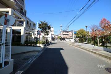 敷地東側の前面道路