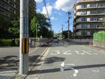 敷地東側の前面道路