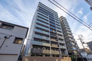 ファーストフィオーレ難波南パークサイドの外観（北東側から）