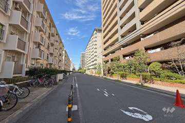 敷地南側の前面道路（東側から）