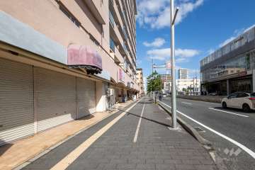 敷地の西側前面道路（南側から）