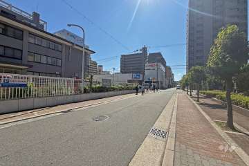 敷地東側の前面道路（北側から）