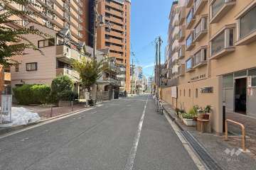 敷地北側の前面道路　