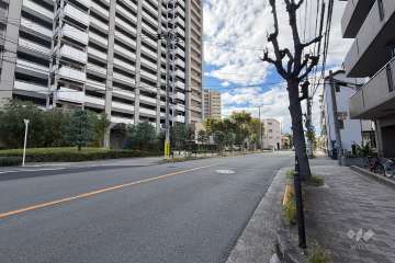 敷地南側の前面道路（東側から）