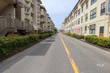 敷地北側の前面道路（東側から）