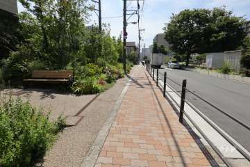敷地北側の前面道路（東側から）
