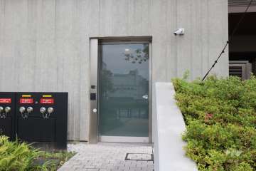 駐輪場の出入口