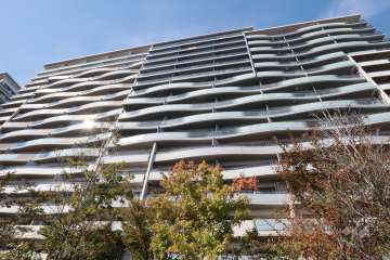 晴海フラッグシービレッジE棟の外観(南東側から)