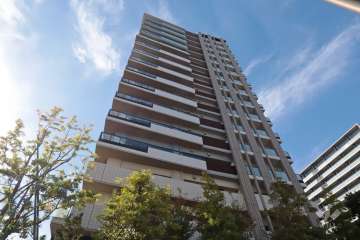 晴海フラッグシービレッジE棟の外観(北東側から)