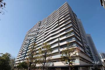 晴海フラッグシービレッジA棟の外観(北東側から)