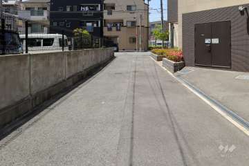 敷地南側の前面道路（東側から）
