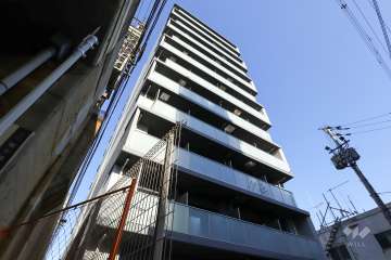 ファーストフィオーレ天王寺筆ヶ崎EYEの外観（北西側から）