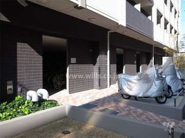 屋内にある駐輪場