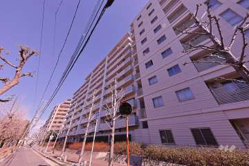 プラウド阿倍野播磨町の外観（南西側から）