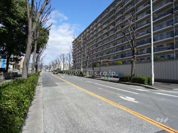ローレルハイツ茨木総持寺２号棟の西側前面道路
