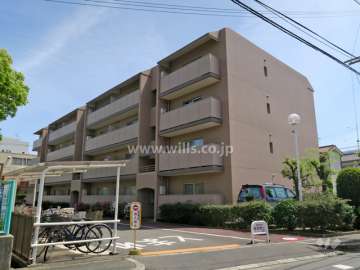 茨木レックスマンションE棟の外観（北西側から）