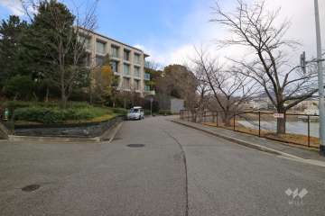 敷地東側の前面道路（南側から）