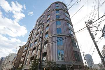 プラウド渋谷東の外観(北東側から)