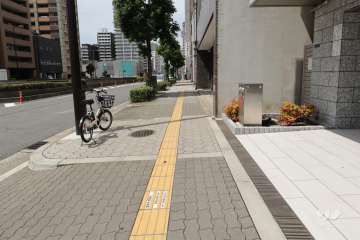 敷地西側の前面道路（南側から）