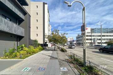敷地東側の前面道路(南側から)