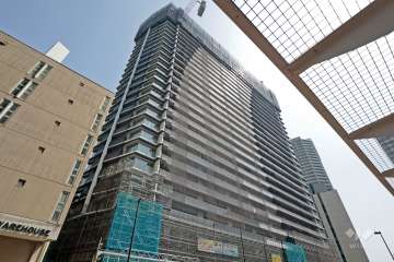 リビオタワー品川の外観(南東側から)※建築中・2025年4月30日現在