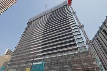 リビオタワー品川の外観(北東側から)※建築中・2025年4月30日現在