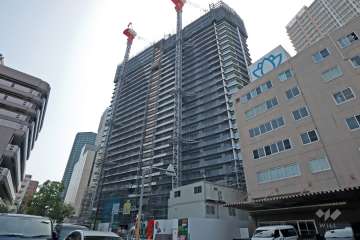 リビオタワー品川の外観(南西側から)※建築中・2025年4月30日現在
