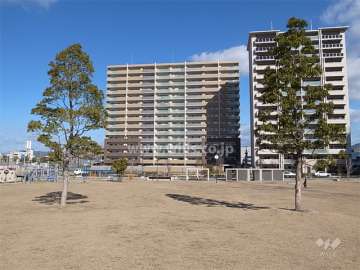 敷地南側には道を挟んで、潮江緑遊公園（みどり公園）があります。