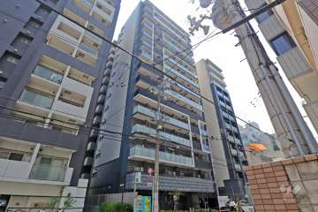 プレサンス堺筋本町ディスティニーの外観（北東側から）