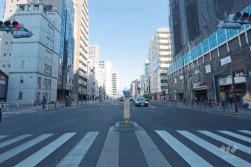 敷地北西側の前面道路