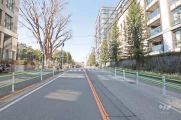 敷地南側の前面道路（東側から）