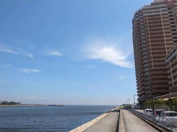 敷地東側は海に面しています。