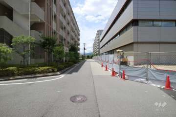敷地北側の前面道路（西方向）