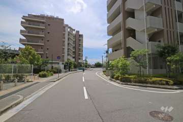 敷地東側の前面道路（南方向）