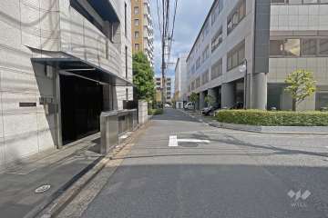 敷地の東側前面道路（南側から）