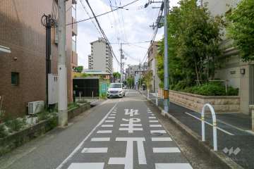 敷地東側の前面道路