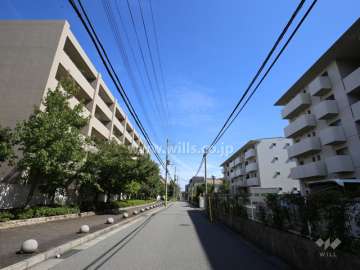敷地南側の前面道路