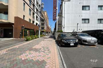 敷地東側の前面道路