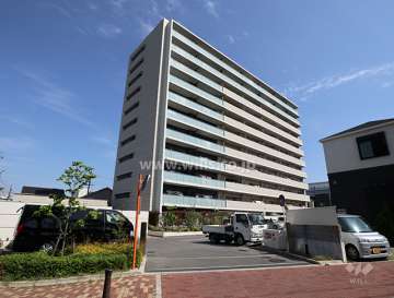 シャルマンフジスマート尼崎出屋敷駅前ステーショングリーンの外観（北西側から）