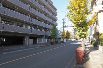 敷地東側の前面道路