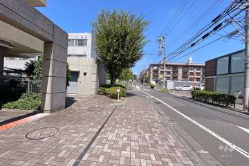 敷地東側の前面道路（南側から）