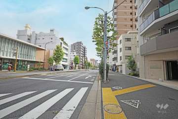 敷地北側の前面道路