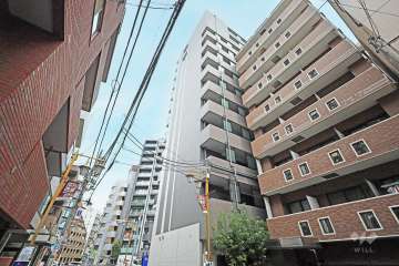 ハーモニーレジデンス新宿早稲田ザ・ガーデンの外観（南西側から）