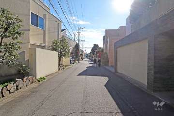 敷地東側の前面道路(北側から)